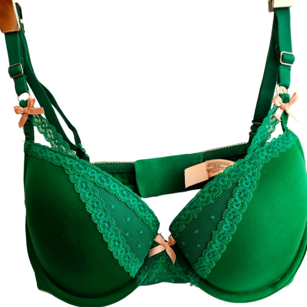 Victoria's Secret Green Dream Angels Uplift Demi Bra 34D
